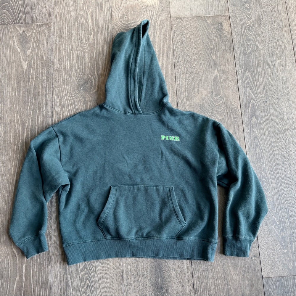 Victoria's Secret PINK Hooded Sweatshirt in Green Size Small